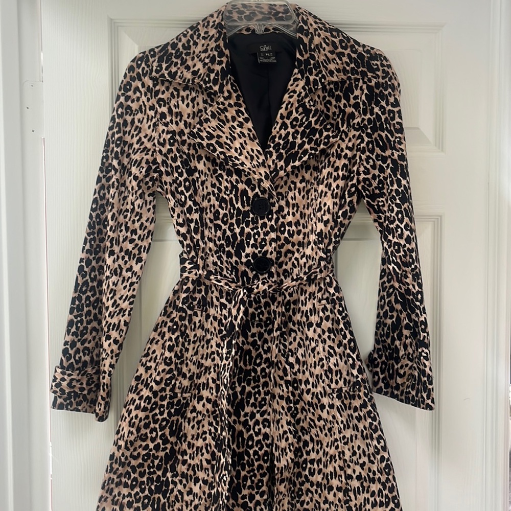 Brand new animal print wrap coat